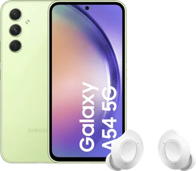 Samsung Galaxy A54 128GB Grün 5G + Samsung Galaxy Buds FE Weiß
