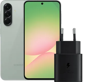 Samsung Galaxy A56 128GB Grün 5G + Samsung Ladegerät 25 Watt Schwarz