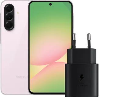 Samsung Galaxy A56 128GB Rosa 5G + Samsung Ladegerät 25 Watt Schwarz