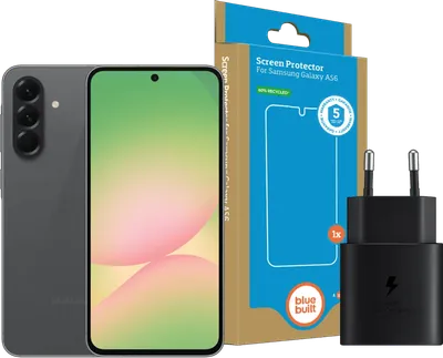 Samsung Galaxy A56 128GB Schwarz 5G + Basis-Zubehörset