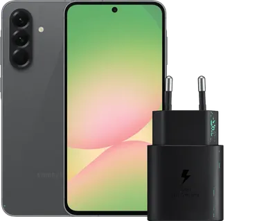 Samsung Galaxy A56 128GB Schwarz 5G + Samsung Ladegerät 25 Watt Schwarz