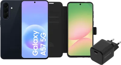 Samsung Galaxy A57 128GB Dunkelblau 5G + Basis-Zubehörset