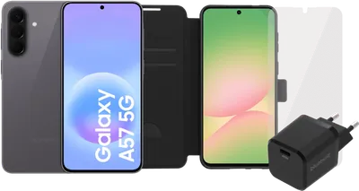 Samsung Galaxy A57 128GB Grau 5G + Komplettes Zubehörset
