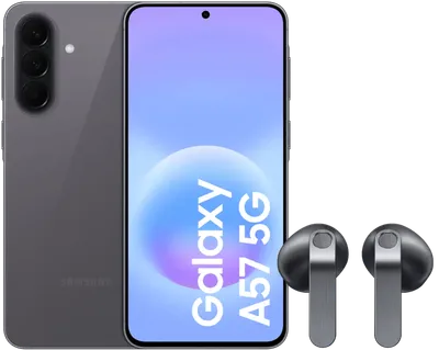 Samsung Galaxy A57 128GB Grau 5G + Samsung Galaxy Buds4 Schwarz