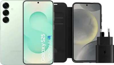 Samsung Galaxy S25 128GB Mintgrün 5G + Zubehörset