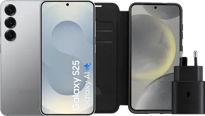Samsung Galaxy S25 256GB Silber 5G + Zubehörset