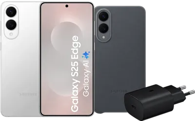 Samsung Galaxy S25 Edge 512GB Silber 5G + Zubehörset