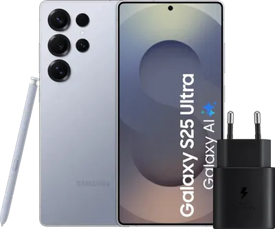 Samsung Galaxy S25 Ultra 512GB Silber 5G + Samsung Ladegerät 25 Watt Schwarz