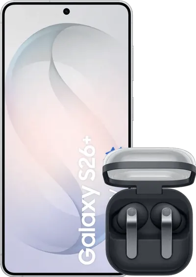 Samsung Galaxy S26 Plus 256GB Weiß 5G + Samsung Galaxy Buds4 Pro Schwarz