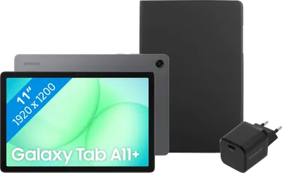 Samsung Galaxy Tab A11 11 Zoll 128GB Wi-Fi + 5G Grau + Basis Zubehörset