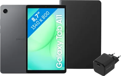 Samsung Galaxy Tab A11 8,7 Zoll 128GB Wi-Fi + 4G Grau + Basis Zubehörset