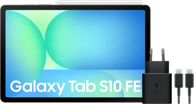 Samsung Galaxy Tab S10 FE 10,9 Zoll 256GB Wi-Fi und 5G Grau + Ladepaket