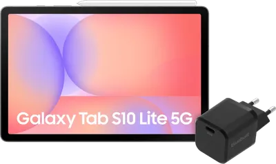 Samsung Galaxy Tab S10 Lite 10,9 Zoll 128GB Wi-Fi und 5G Grau + BlueBuilt Ladegerät