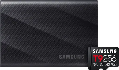 Samsung T9 Portable SSD 4TB Schwarz + Samsung microSDXC T9 256GB 200 MB/s