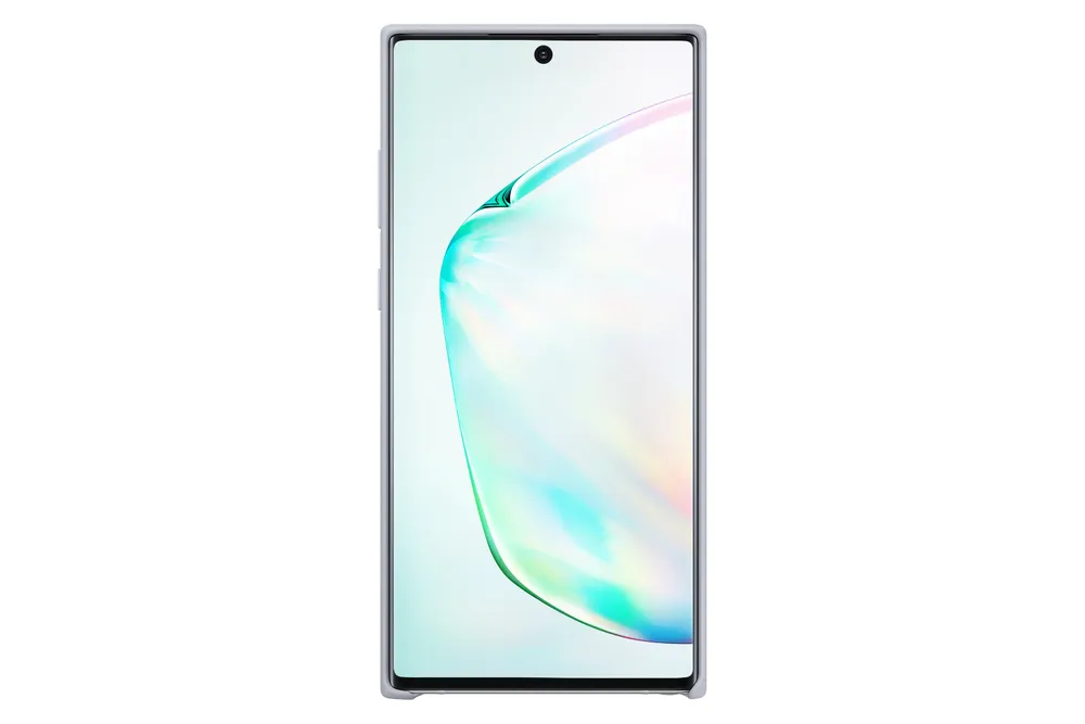 Silicone Cover EF-PN975 für Galaxy Note 10+, Silver Handyhülle