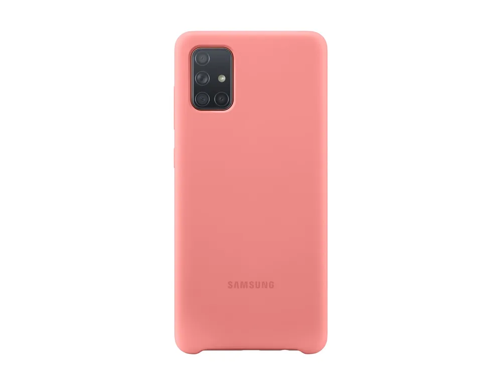 Silicone Cover für Galaxy A71, Pink Handyhülle
