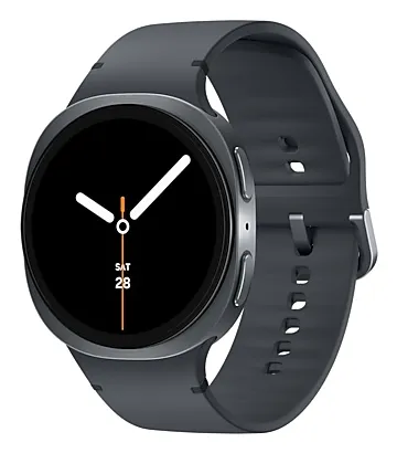 Samsung Galaxy Watch 8 LTE Bluetooth GPS 44mm Silber Weißes Armband IP68 Herzfrequenzmesser