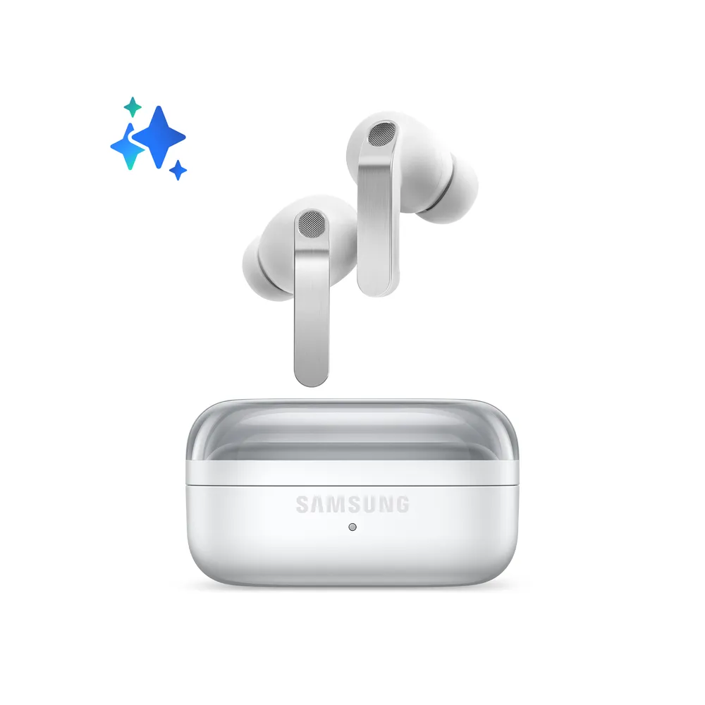 Samsung Galaxy Buds4 Pro kabellose Bluetooth Kopfhörer mit aktiver Geräuschunterdrückung Weiß