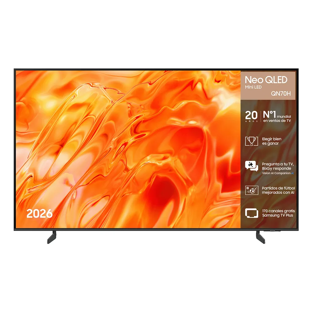 TV Samsung Neo QLED QN70H 55" 4K UltraHD 60Hz Smart TV Tizen HDR10+ Mini LED