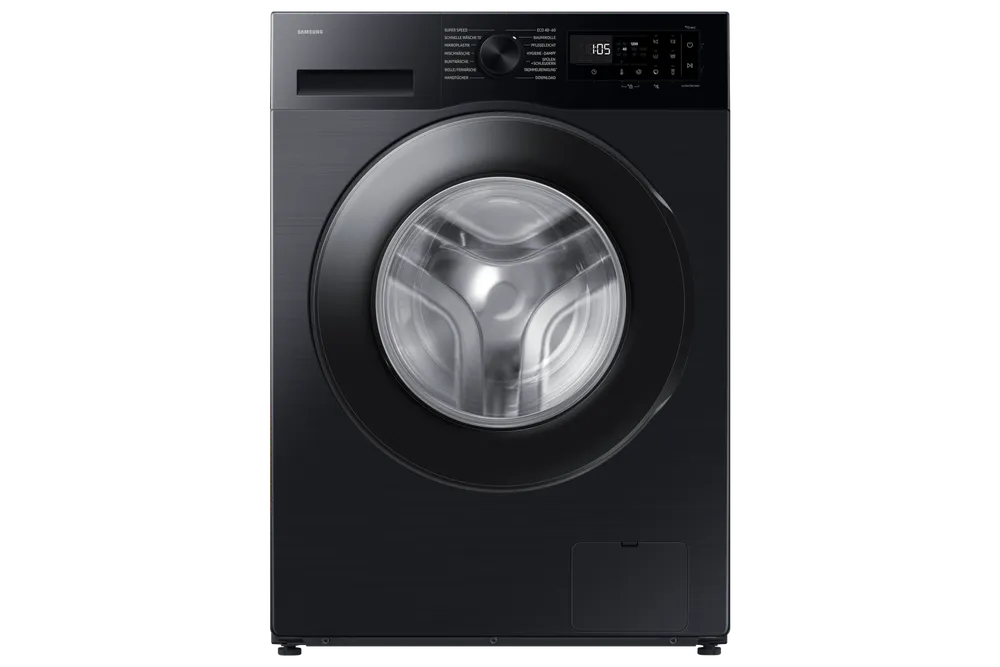 Samsung WW81FG5L32ABEG, WW5100F SLIM, Waschmaschine, SuperSpeed 39', AI Ecobubble™, 8 kg, EEK: A, 8 kg Schwarz