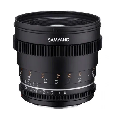 Objektiv Samyang VDSLR 50mm T1.5 MK2 Canon EF Fester Fokus Bajonett Schwarz
