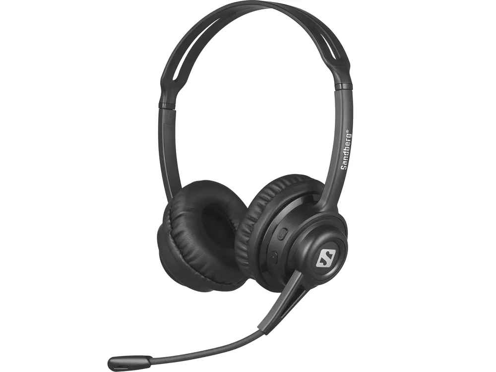 Kopfhörer Sandberg 126-44 kabellos Bluetooth mit Geräuschunterdrückung, Mikrofon, 20 h, schwarz