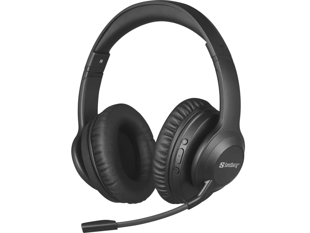 Kopfhörer Sandberg 126-45 kabellos Bluetooth mit Geräuschunterdrückung, Mikrofon, 24h, schwarz