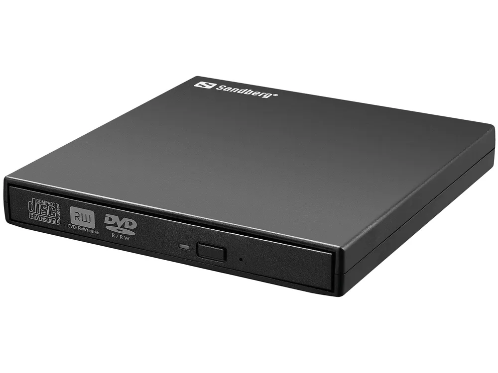 Externer DVD-Brenner Sandberg USB Mini DVD Burner tragbar schwarz