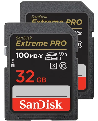 SanDisk SDHC Extreme Pro 32GB 100MB/s V30 UHS-I 2er Pack