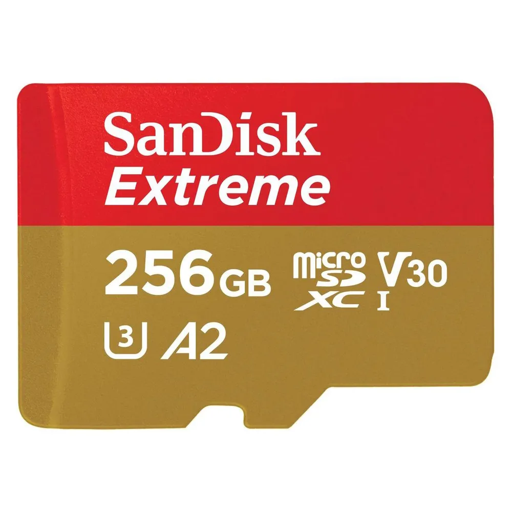 microSDXC Extreme 256GB (R190MB/s) + Adapter, + 1 Jahr RescuePRO Deluxe