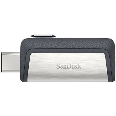 SanDisk Ultra Dual Drive USB Type-C USB-Stick 64 GB USB Type-A / USB Type-C 3.2 Gen 1 (3.1 Gen 1) Schwarz, Silber