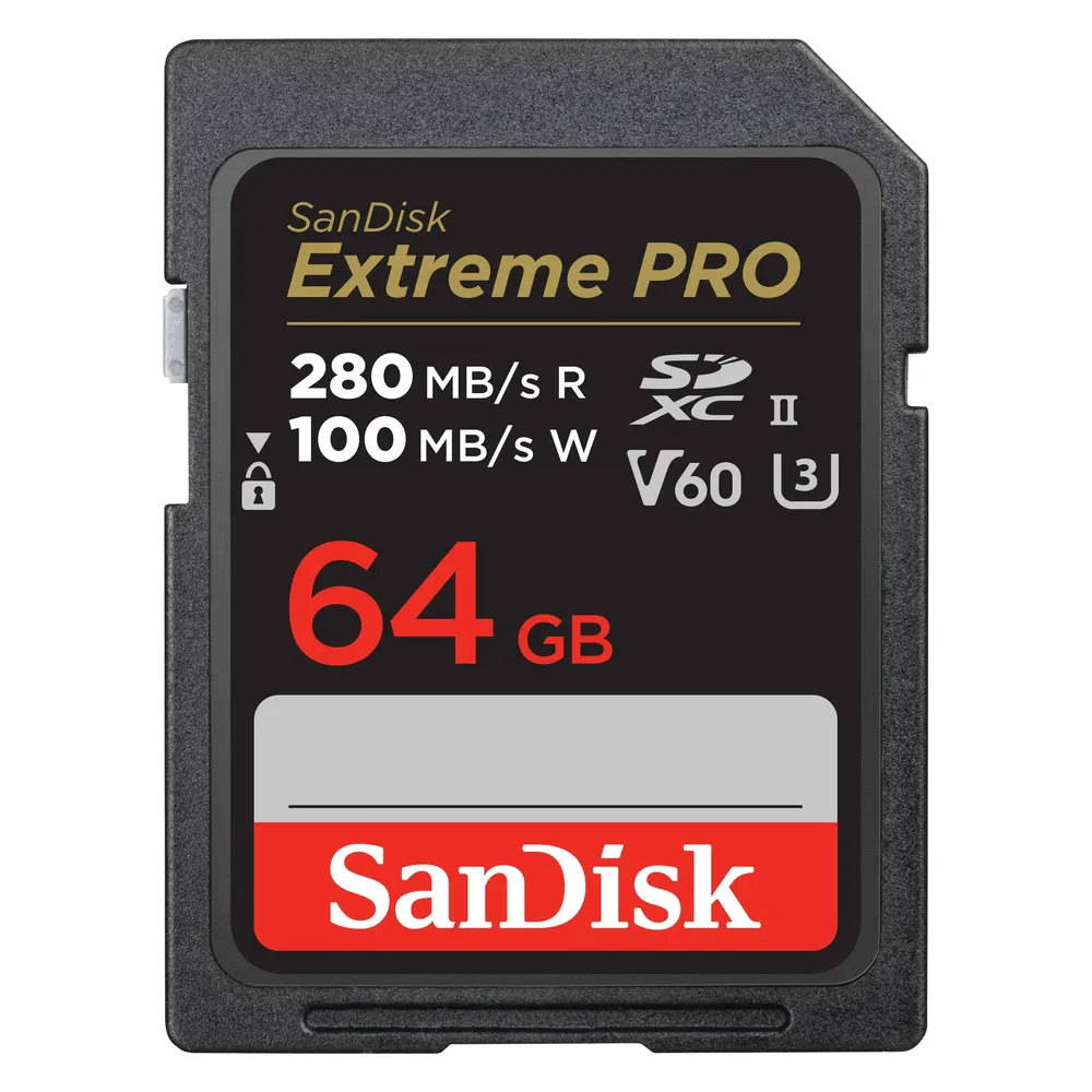 Sandisk Extreme PRO UHS-II V60 (64 GB, SDXC, U3, UHS-II)