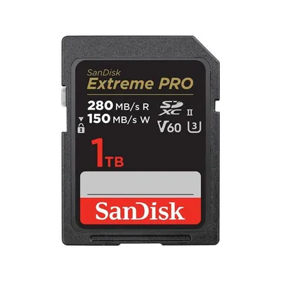 SDXC SanDisk SDSDXEP-1T00-GN4IN 1TB UHS-II V60 280MB/s Schwarz