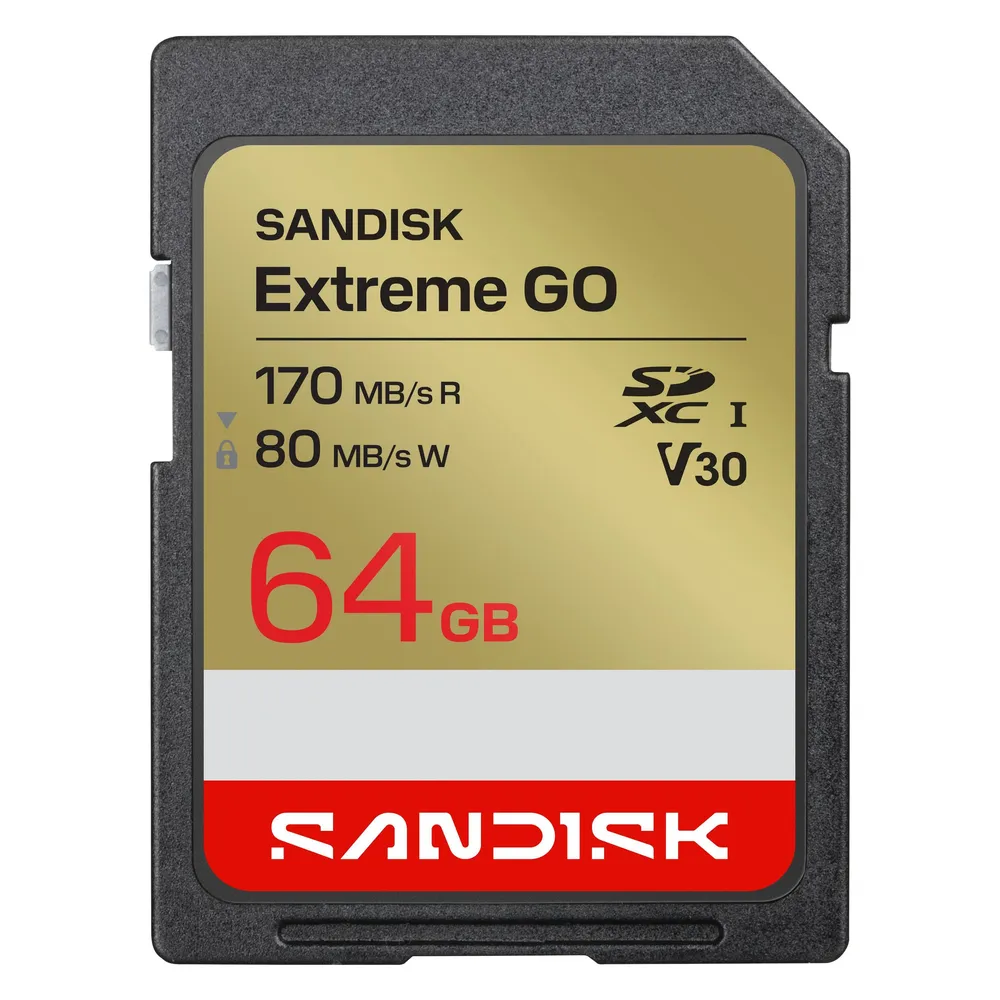 Sandisk Extreme Go (64 GB, SDXC, U3, UHS-I)