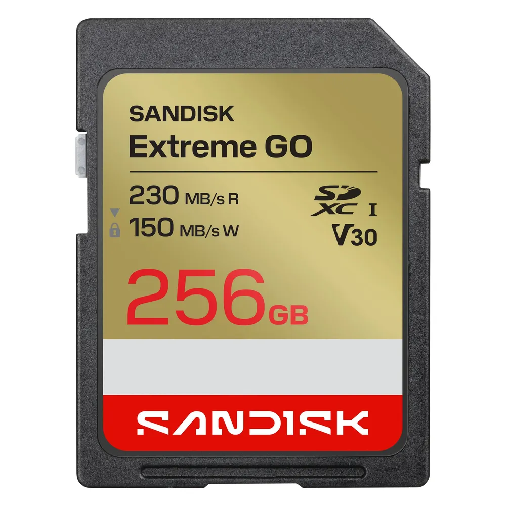 Sandisk Extreme Go (256 GB, SDXC, U3, UHS-I)