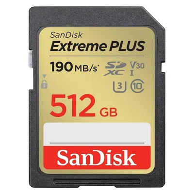 SDXC Karte Sandisk SDSDXWV-512G-GNCIN Extreme PLUS 512GB UHS-I U3 V30