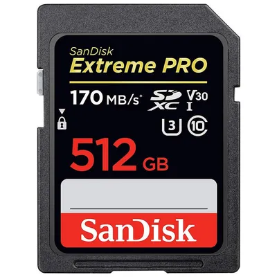 SanDisk Extreme PRO SDXC 512 GB Klasse 10 U3 V30 UHS-I