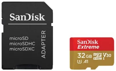 SanDisk Extreme | sdsqxaf-032g-gn6at | Flash-Speicherkarte (microSDHC/SD-Adapter