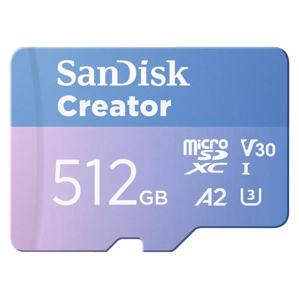 Sandisk Creator UHS-I V30 (512 GB, microSDXC, U3, UHS-I)