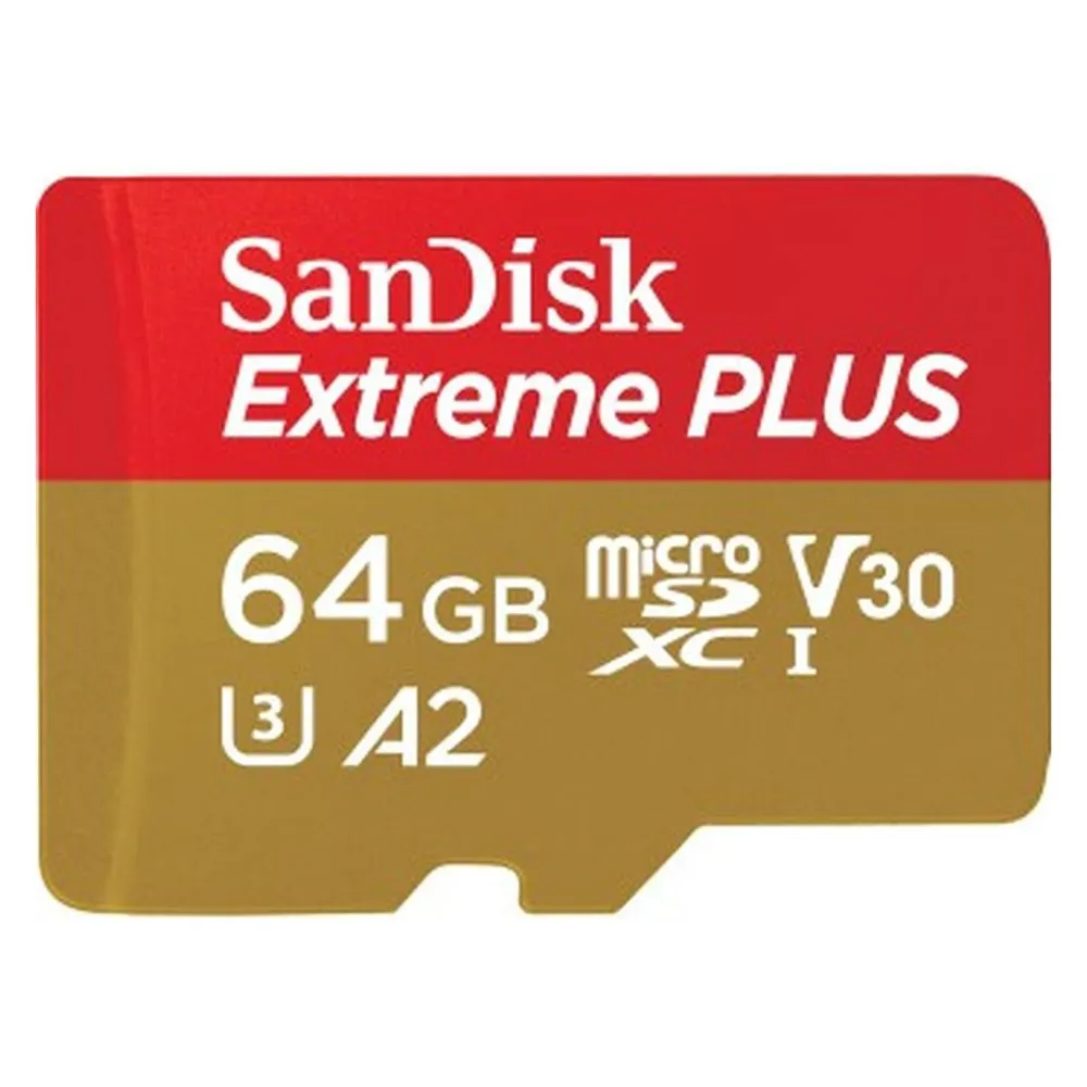 Sandisk Extreme Plus (64 GB, microSDXC, U3, UHS-I)