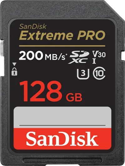 SDXC Extreme PRO 128GB (R200MB/s) + 2 Jahre RescuePRO Deluxe (121596) Speicherkarte
