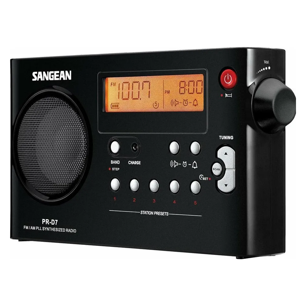 Sangean PR-D7B Tragbares Digitalradio schwarz