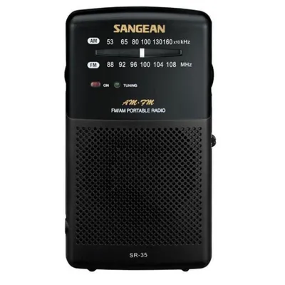 Sangean SR-35 FM/AM-Taschenradio, Schwarz