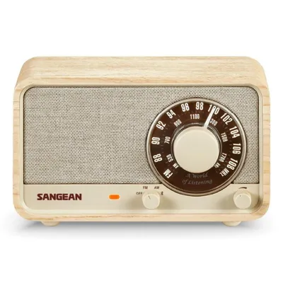 Sangean WR-8 AM/FM Radio Bluetooth 5.2 USB-C Weißer Asche