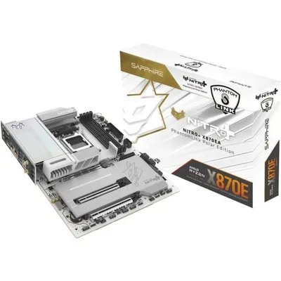 SAPPHIRE NITRO+ X870EA WIFI7 Mainboard AMD X870E AM5 DDR5 ATX RGB WiFi 7 Bluetooth