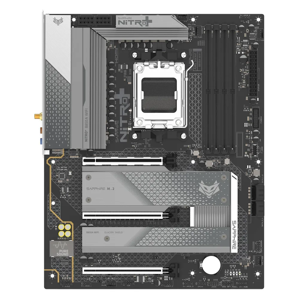 Motherboard Sapphire NITRO+ B850A WIFI 7 B850 AM5 DDR5 Micro ATX WiFi 7 RGB