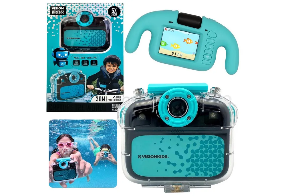 Sarcia.eu Wasserdichte Sportkamera für Kinder – Full-HD Spielzeugkamera Superzoom-Kamera