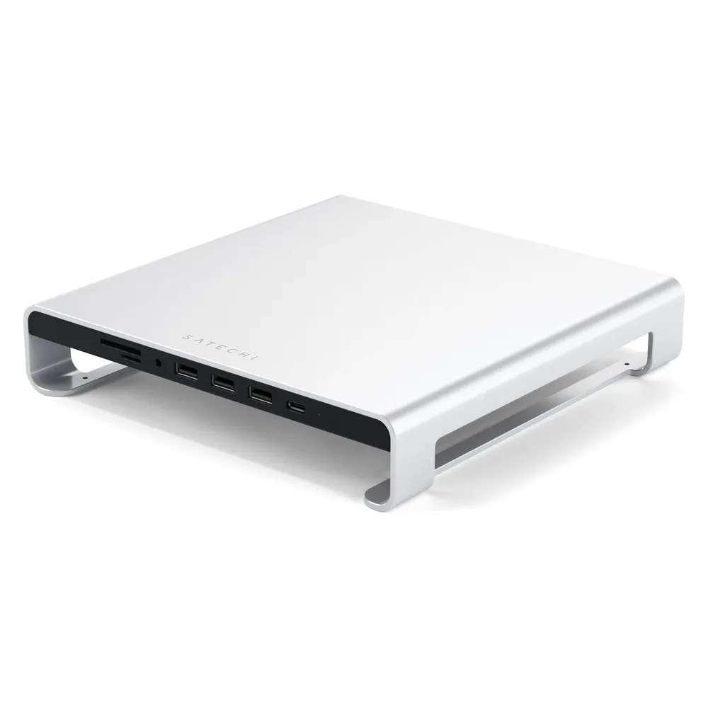 Notebook-Stand Satechi ST-AMSHS USB-C Silber Aluminium mit Kartenleser