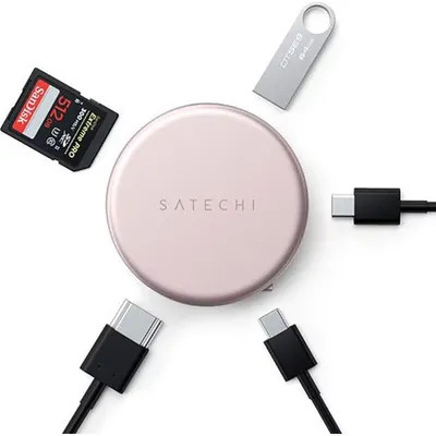 USB Hub 5 in 1 OntheGo Rosa HDMI 4K PD60W
