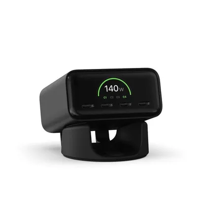 Schreibtisch-Ladestation Satechi ChargeView 140W 4 USB-C-Anschlüsse und LCD-Bildschirm